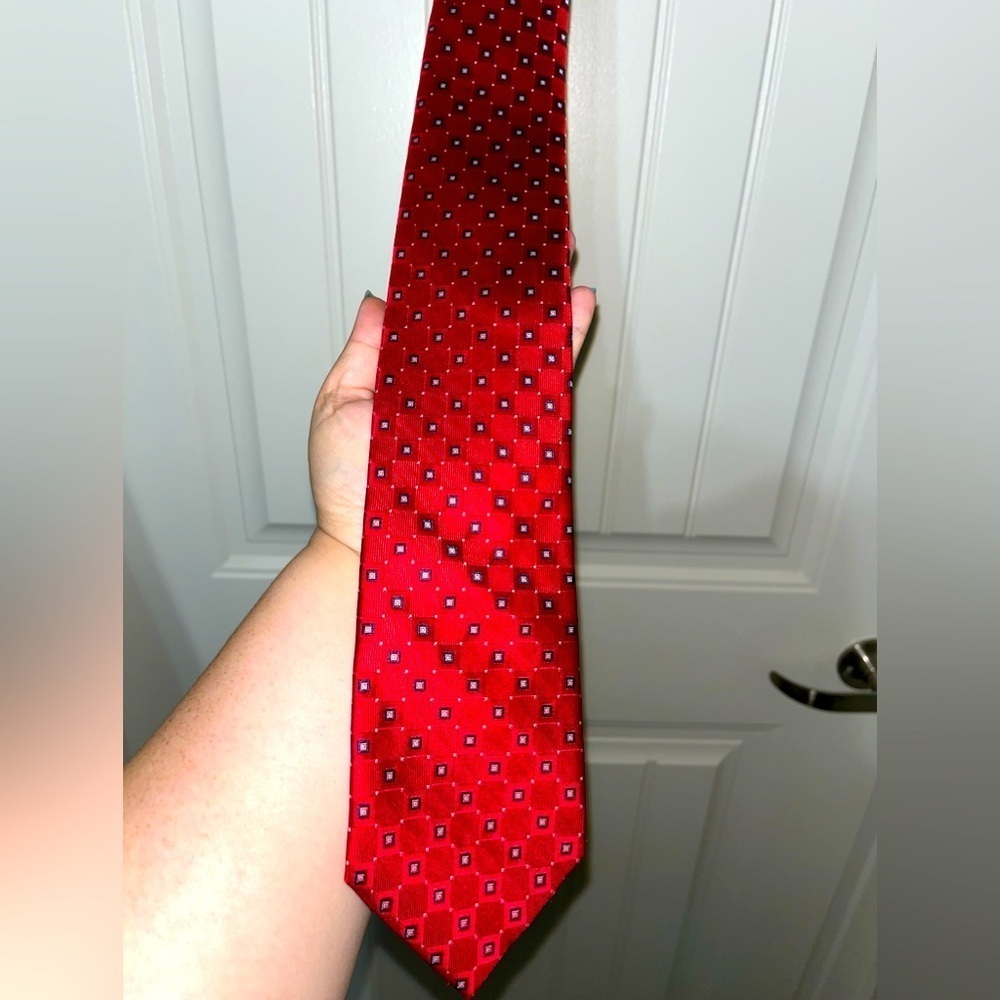 MICHAEL Michael Kors Silk Patterned Men's Tie, Red